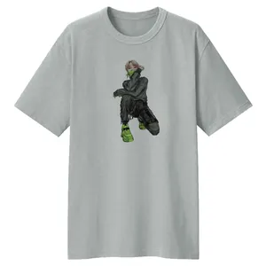 تی شرت لانگ آستین کوتاه زنانه مدل  LL65 رنگ طوسی