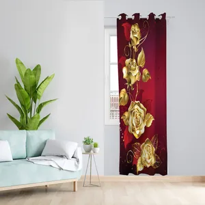 پرده طرح گل مدل مخمل پانچی کد L 1142L Z سایز 140x200 سانتی متر
