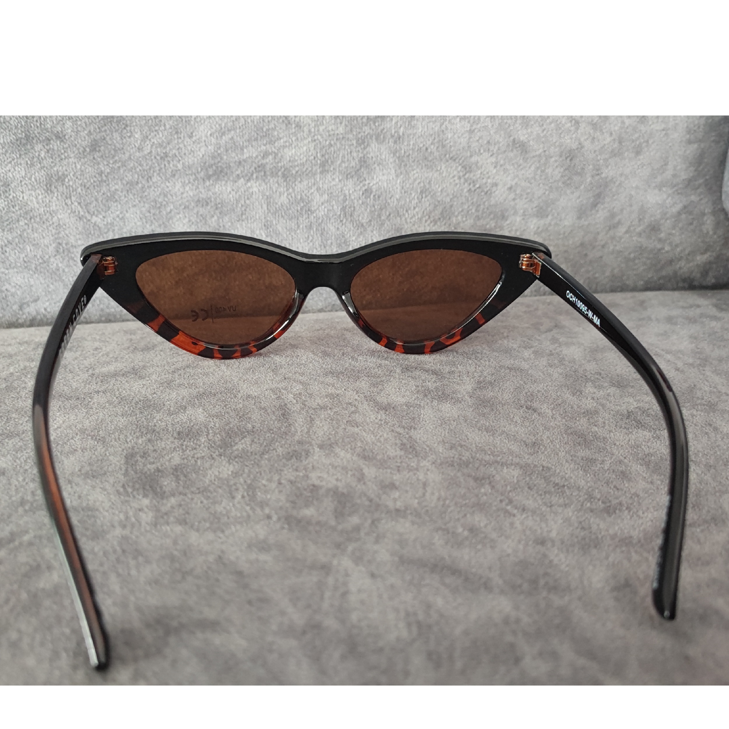 عینک آفتابی زنانه مدل گربه ای کائوچو پلنگی کد 099 UV400