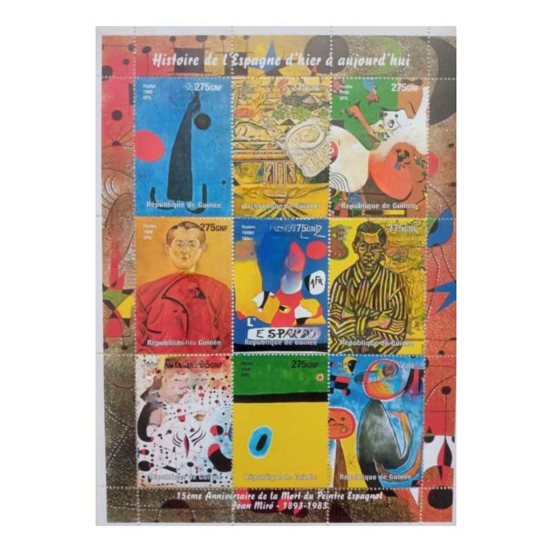 تمبر یادگاری مدل آثار خوان میرو مجموعه 9 عددی تمبر یادگاری مدل آثار خوان میرو مجموعه 9 عددی