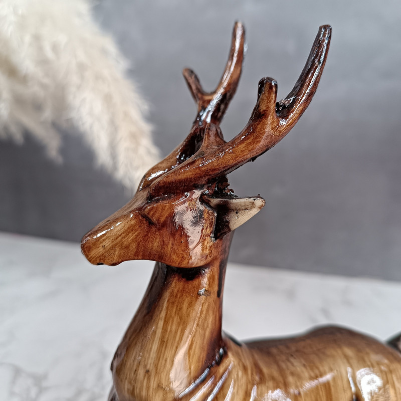 مجسمه مدل گوزن گرافیکی مجموعه 2 عددی