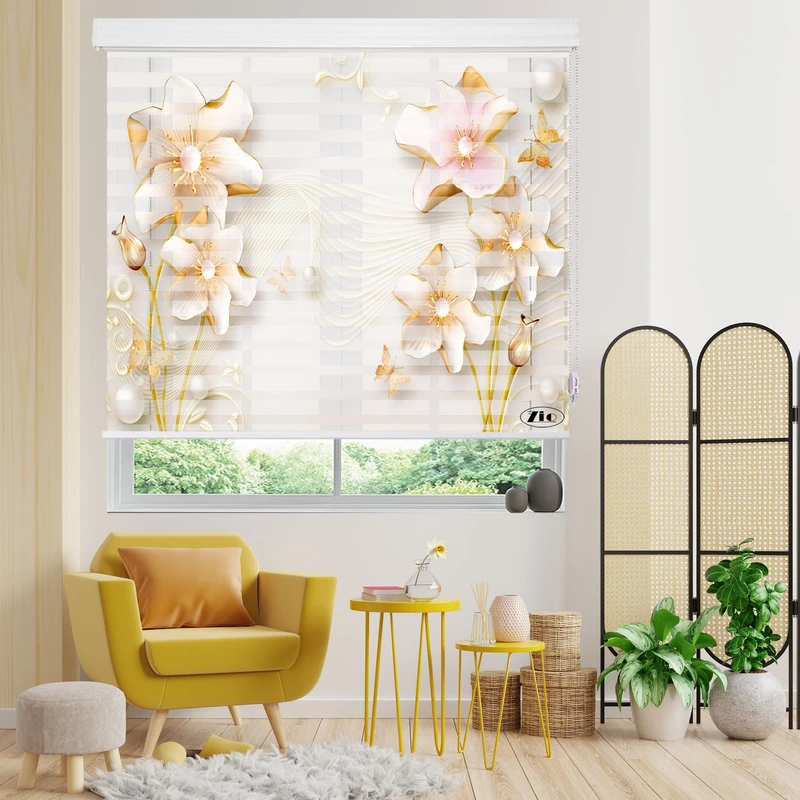 پرده زبرا زیو مدل 3D-1219 سایز 100x150 سانتی متر