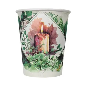 لیوان یکبار مصرف مدل شمع 220cc بسته 30 عددی