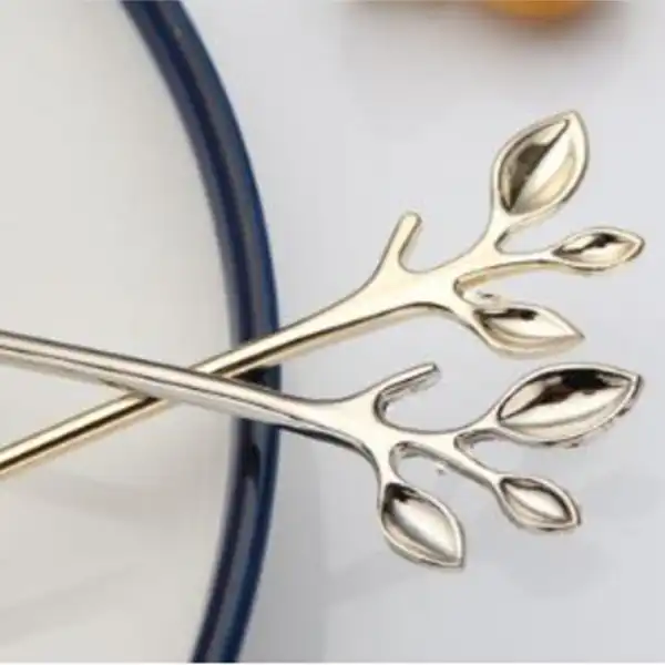 قاشق چای خوری مدل گلبرگ بسته دو عددی