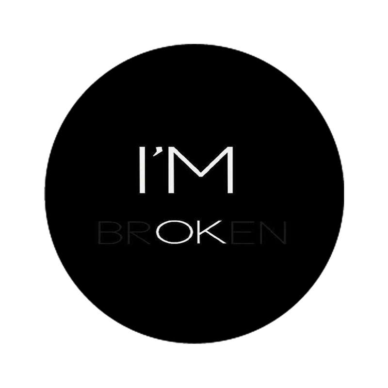 استیکر تزئینی موبایل مدل I am broken کد 4938