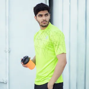 تی شرت ورزشی مردانه  مدل پاتریک رنگ فسفری