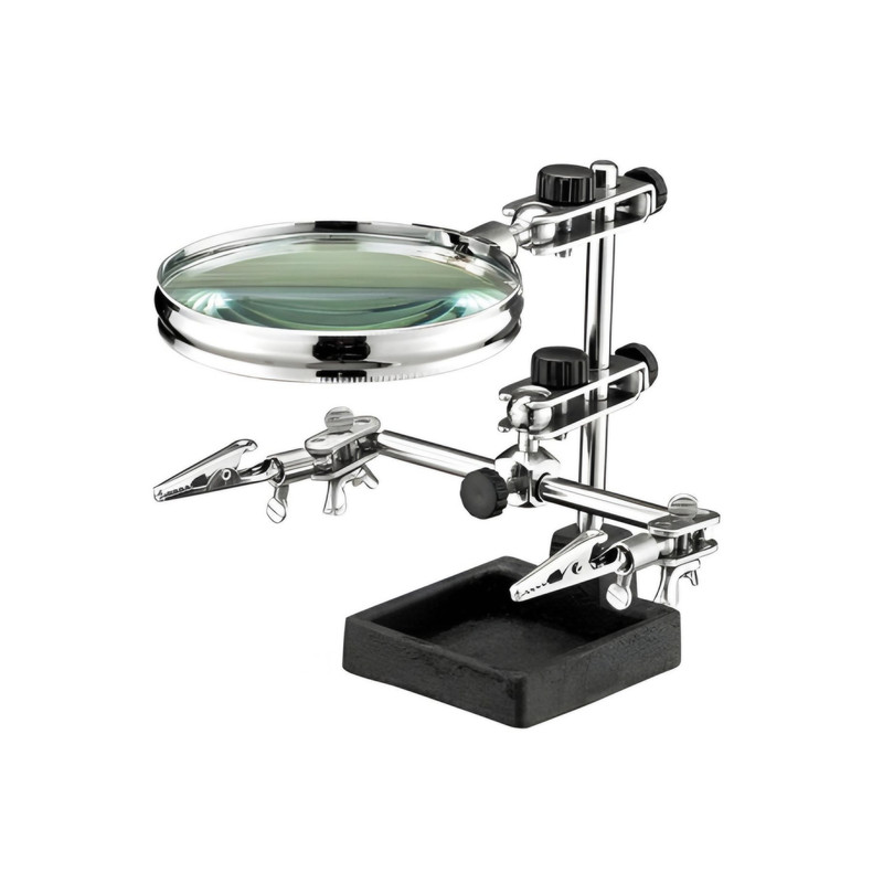 پایه هویه مدل JM508 به همراه گیره مونتاژ ذره بین دار