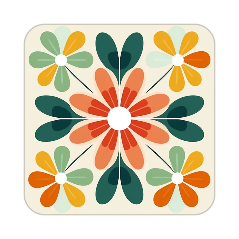 زیر لیوانی کاکتی طرح گل مدل mp17159