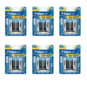 باتری C گیگاسل مدل Super Alkaline بسته 12 عددی