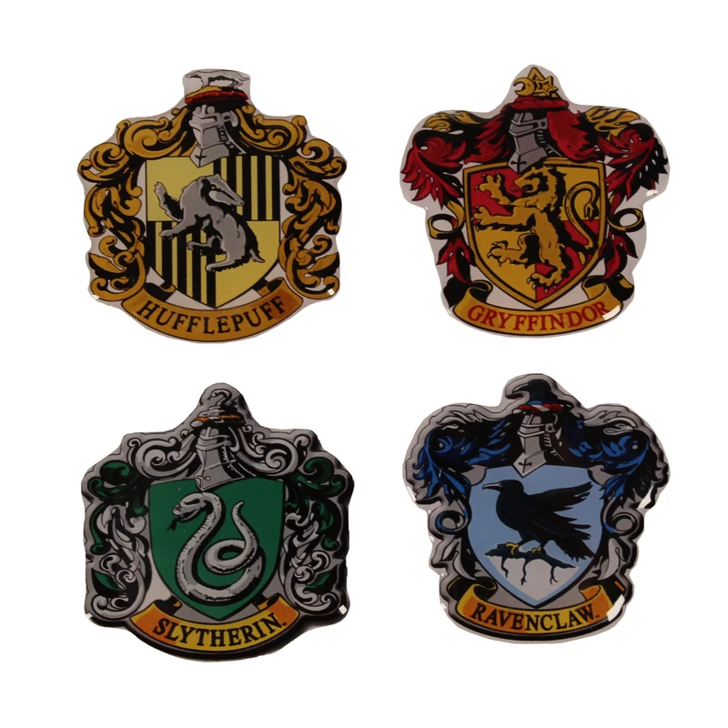 برچسب ژله ای خودرو مدل هری پاتر طرح گروه های هاگوارتز مجموعه 4 عددی