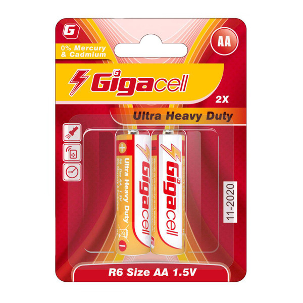 باتری قلمی گیگاسل مدل Ultra Heavy Duty بسته 2 عددی