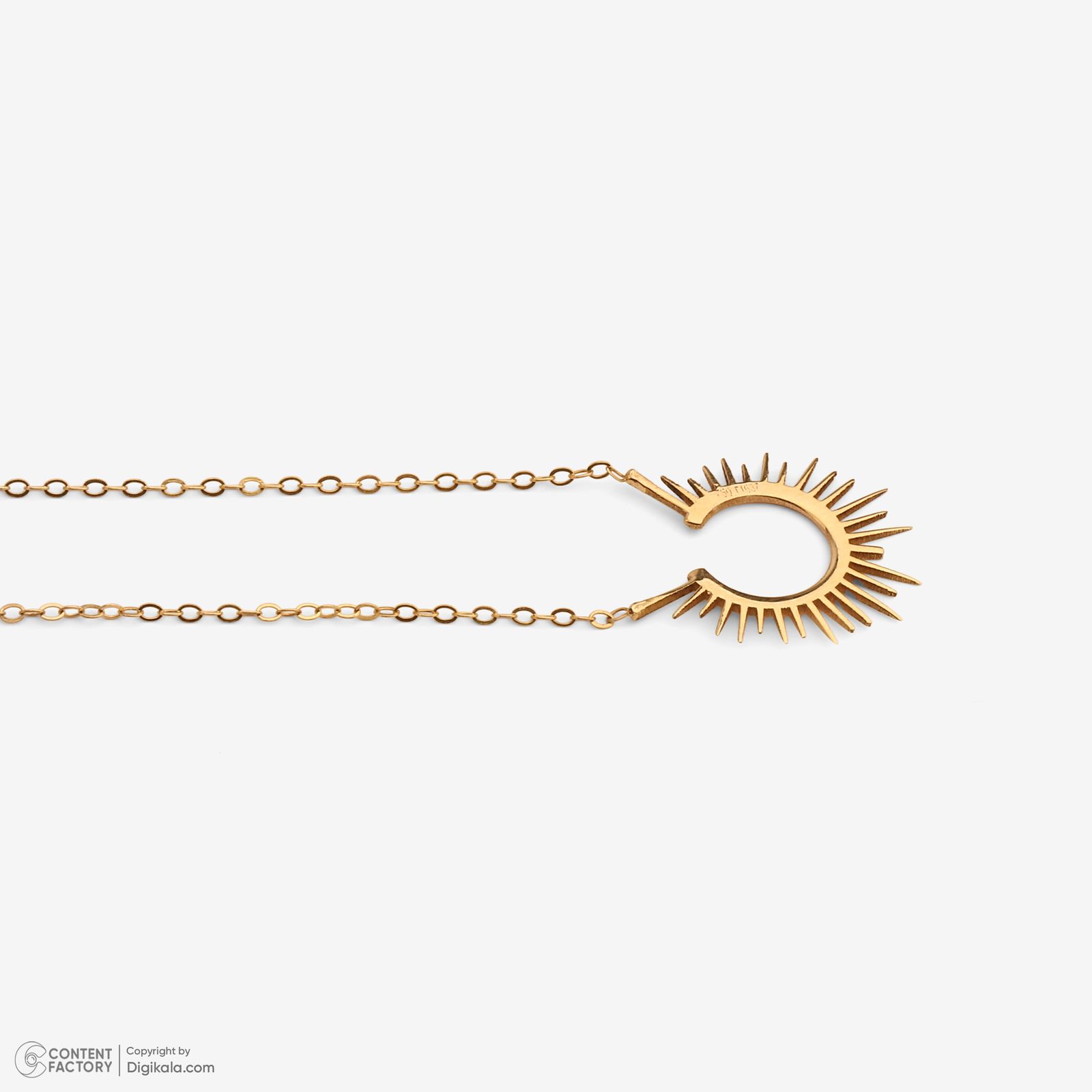 نیم ست طلا 18 عیار زنانه سایا گلد مدل خورشید نیمه ns2 -  - 5