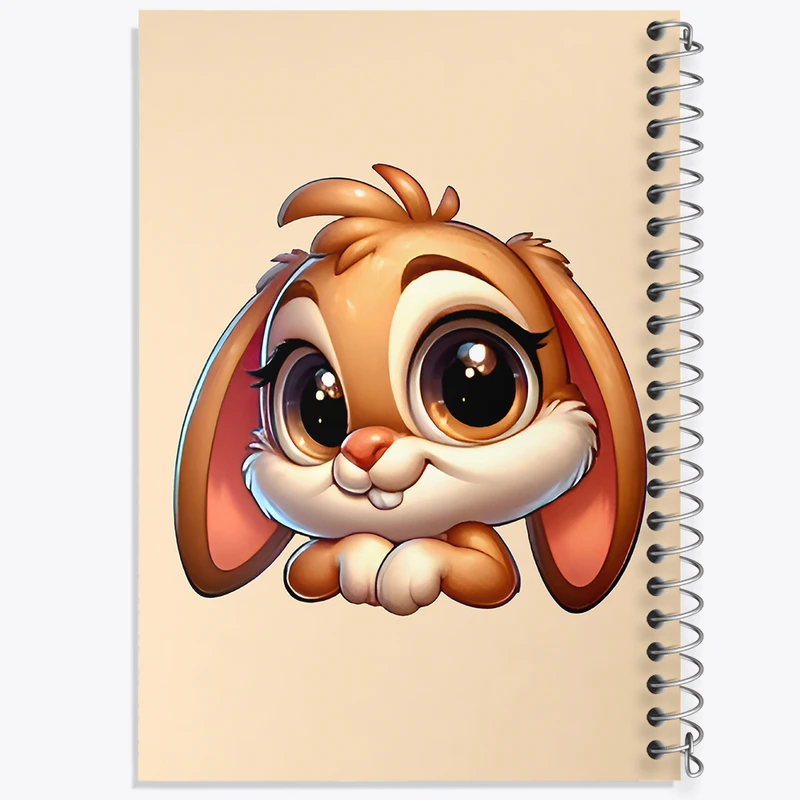 دفتر شطرنجی 50 برگ خندالو طرح خرگوش کیوت کد N5891