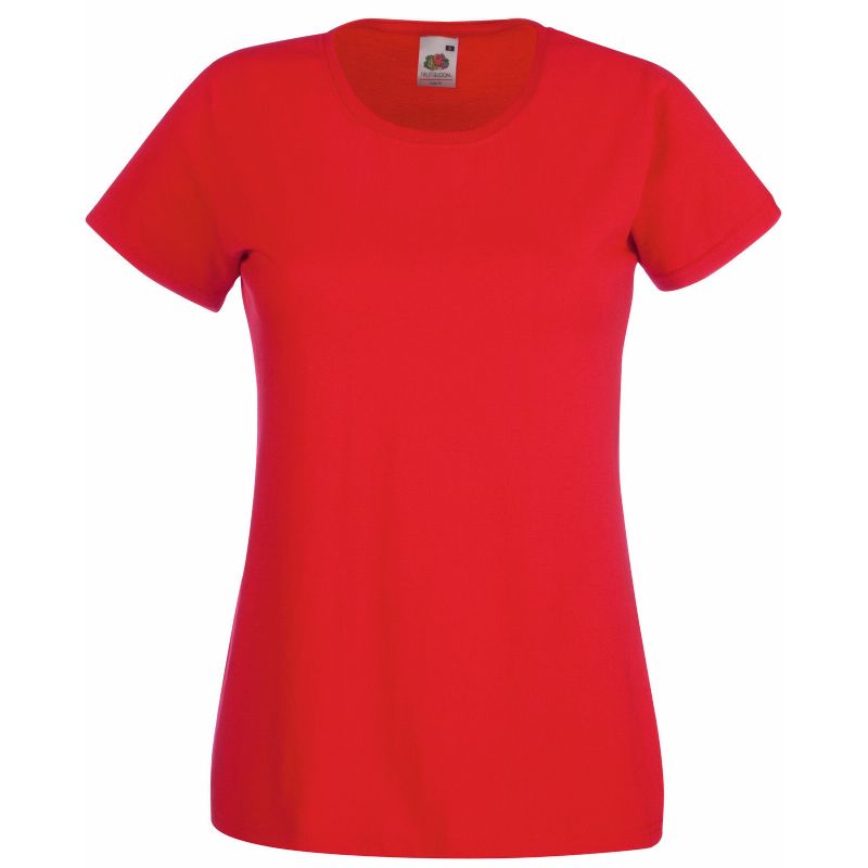 تشرت آستین کوتاه زنانه فروت آو د لوم مدل HG-987 رنگ قرمز