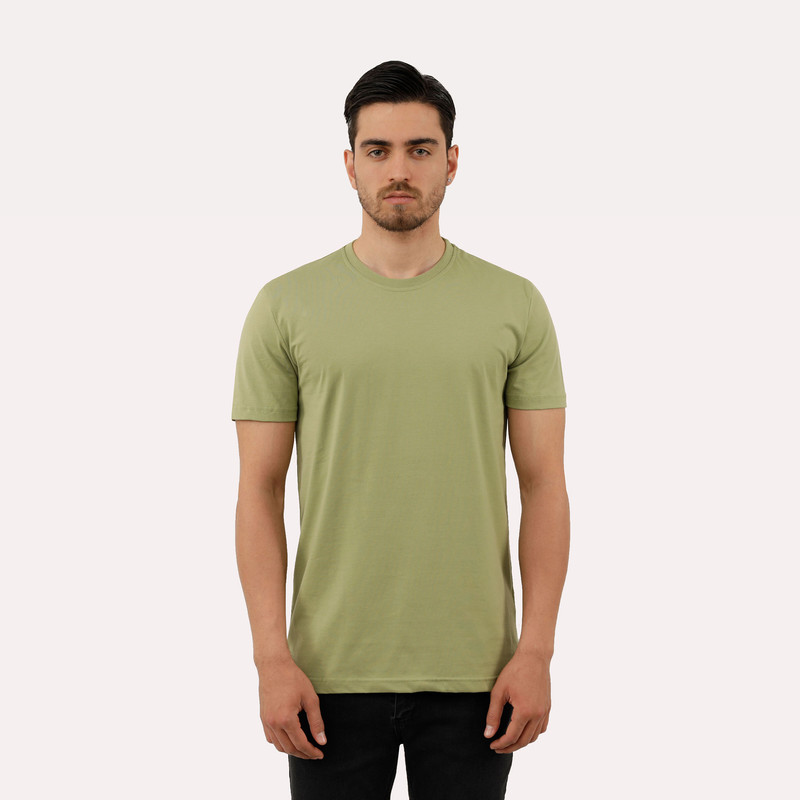 تی شرت آستین کوتاه مردانه پاتن جامه مدل 131621020013377 رنگ سبز 