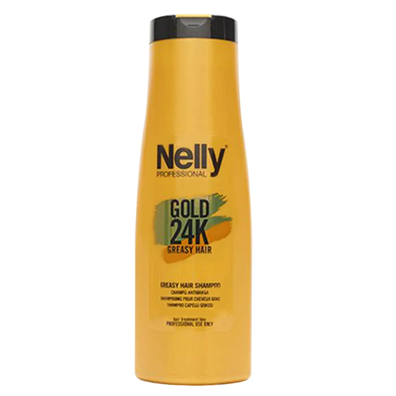 شامپو مو نلی سری Gold مدل Greasy حجم 400 میلی لیتر