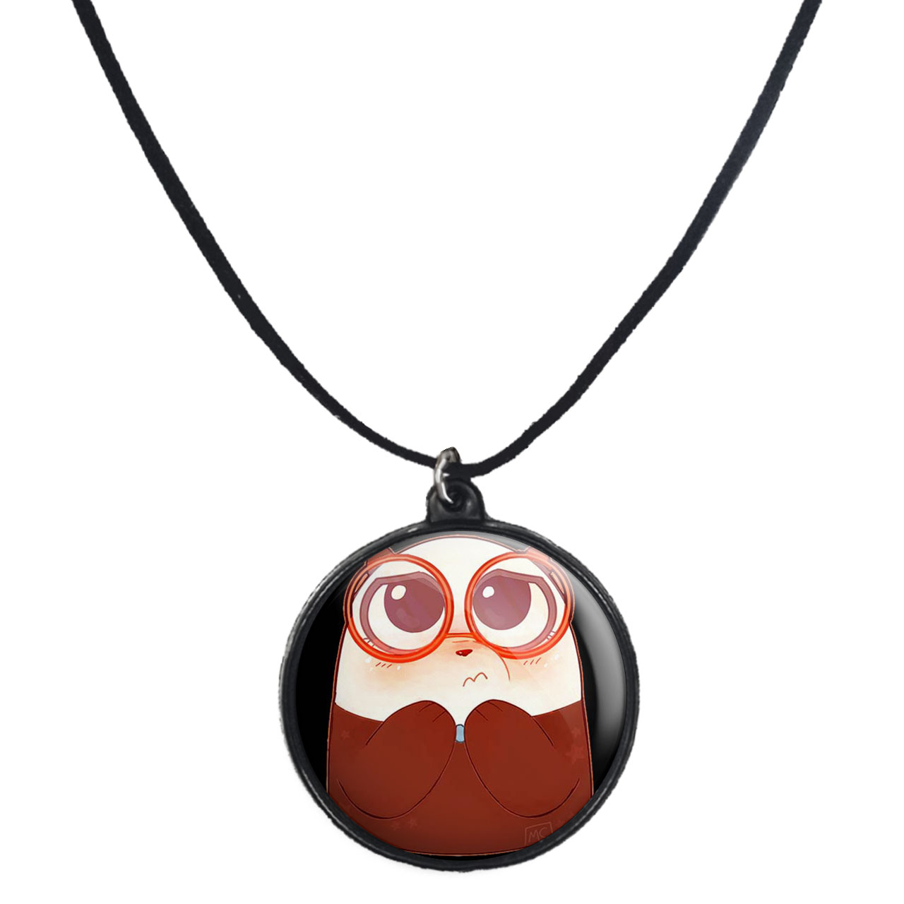 گردنبند پرمانه طرح خرس‌های کله‌فندقی کد pmb.10189 مدل دو طرفه