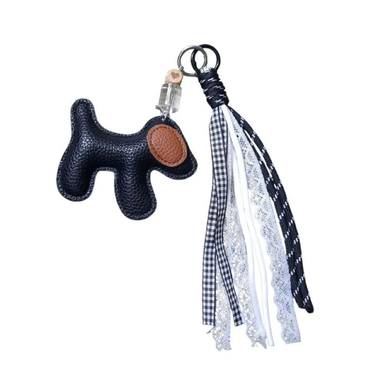 آویز کیف زنانه مدل چارم بگ طرح سگ و تور کد mn129