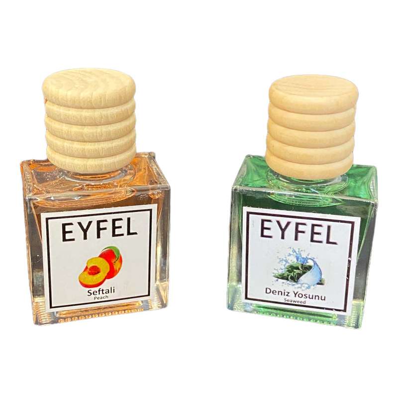 خوشبوکننده خودرو ایفل مدل هلو و جلبک دریایی کد Peach-Seaweed حجم 10میلی‌لیتر بسته 2 عددی