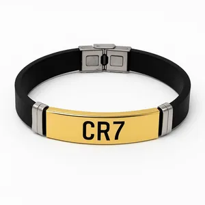 دستبند چرمی مدل فوتبالی رونالدو کد 01