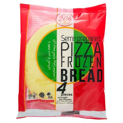 نان نیمه آماده منجمد پیتزا با طعم سیر و آویشن 206 مقدار 450 گرم