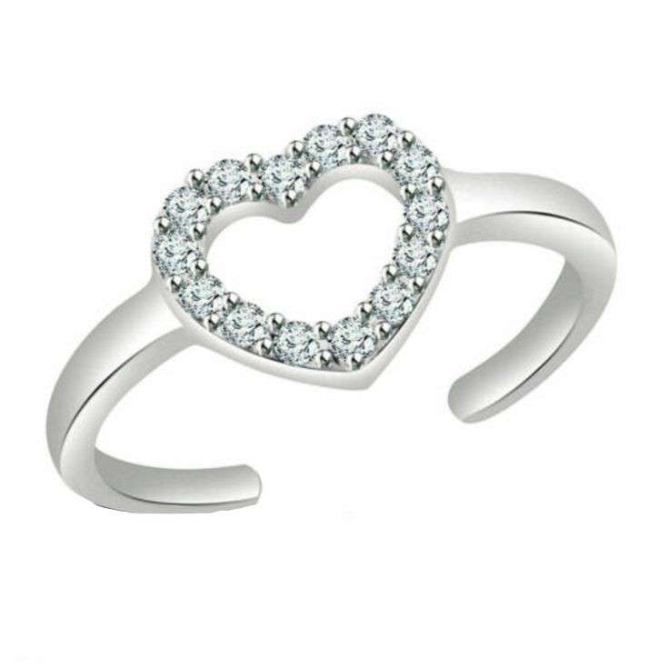 انگشتر نقره زنانه قیراط طرح قلب کد GH4282