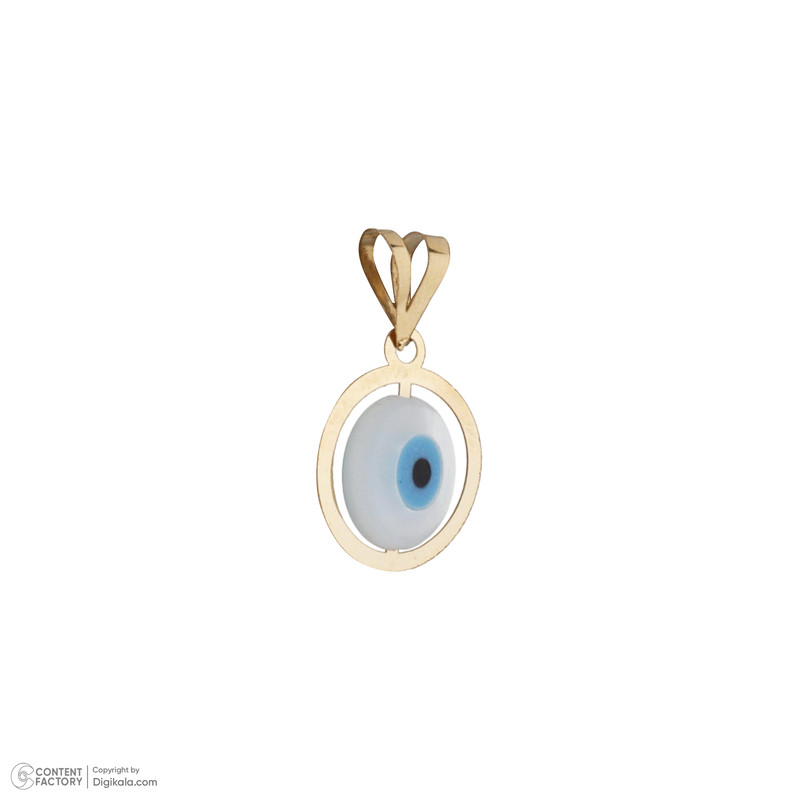 آویز گردنبند طلا 18 عیار زنانه ناریا مدل چشم نقولی