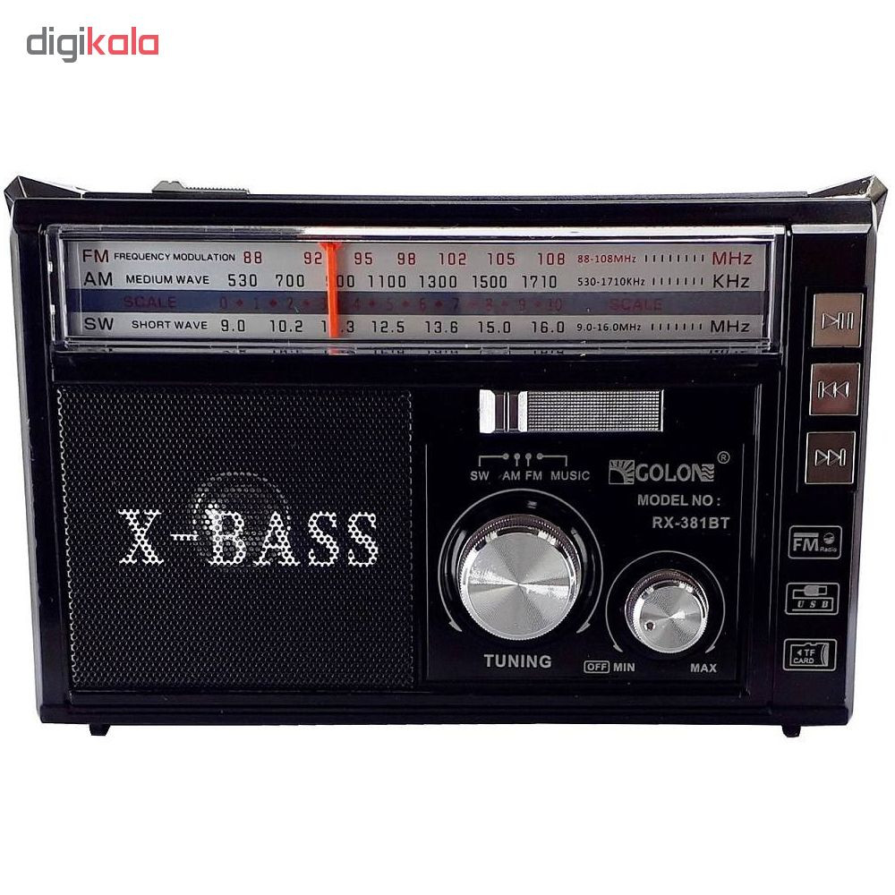 رادیو بلوتوثی گولون مدل RX-381BT
