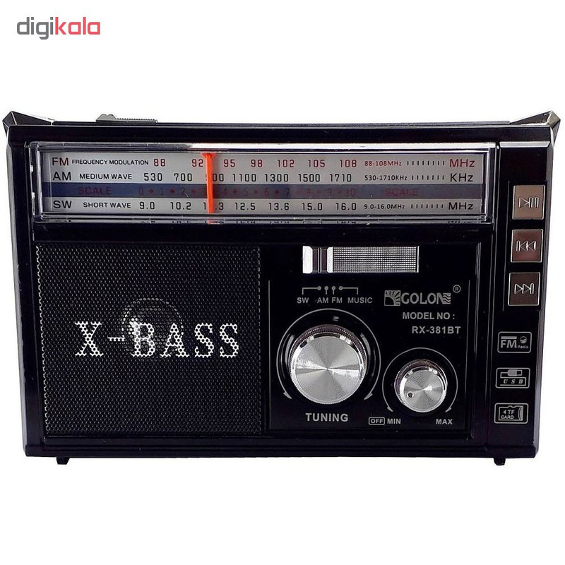 رادیو بلوتوثی گولون مدل RX-381BT رادیو بلوتوثی گولون مدل RX-381BT