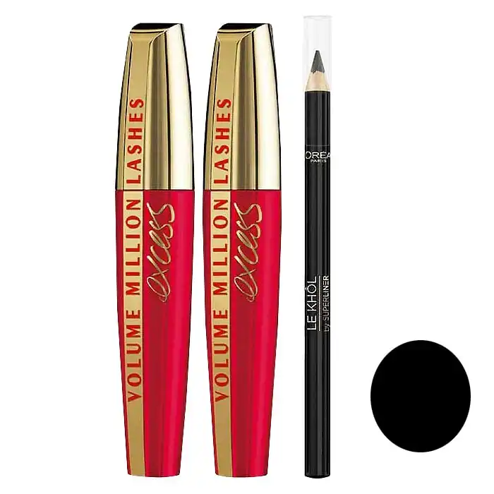 مجموعه آرایش چشم لورآل مدل Excess بسته 3 عددی