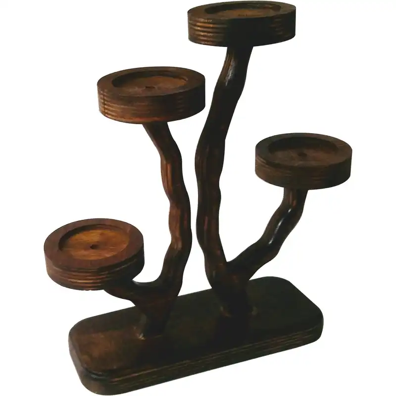 استند گلدان چوبی کد 002