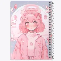 دفتر ژورنال نویسی 50 برگ خندالو مدل نقطه ای طرح دخترانه کیوت کد N4126