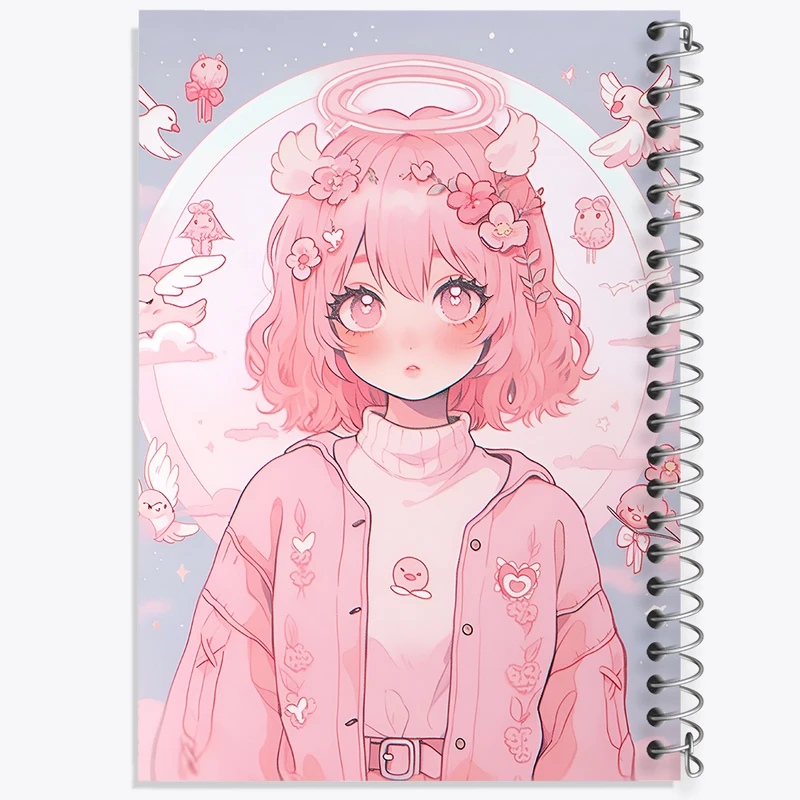 دفتر ژورنال نویسی 50 برگ خندالو مدل نقطه ای طرح دخترانه کیوت کد N4126