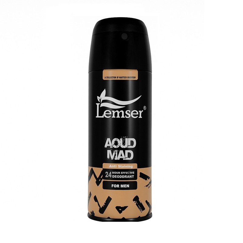 اسپری دئودورانت مردانه لمسر مدل Aoud Mad حجم 150 میلی لیتر