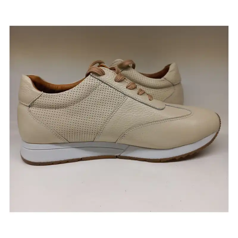 کفش روزمره زنانه سرزمین چرم کد 141808 رنگ کرم