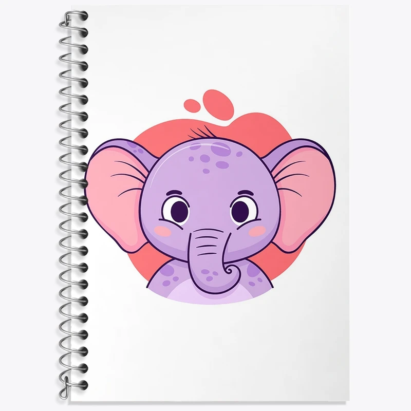 دفتر لغت 50 برگ خندالو طرح فیل حیوانات بامزه کد 37154