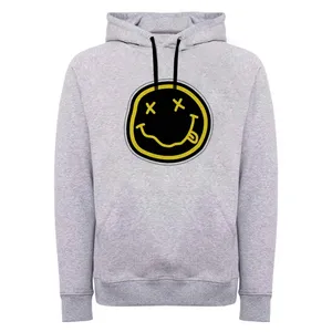 هودی مردانه مدل لبخند  کد SH 7رنگ طوسی