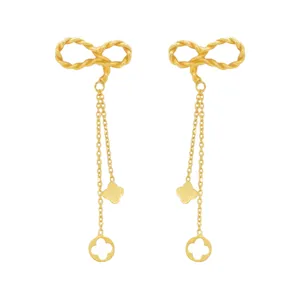 گوشواره طلا 18 عیار زنانه طرح پاپیون کد C0030