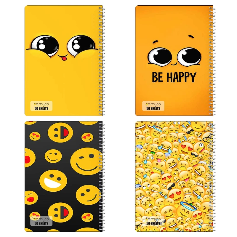 دفتر نقاشي 50 برگ کارنيکا طرح Emoji کد 15959 مجموعه 4 عددی
