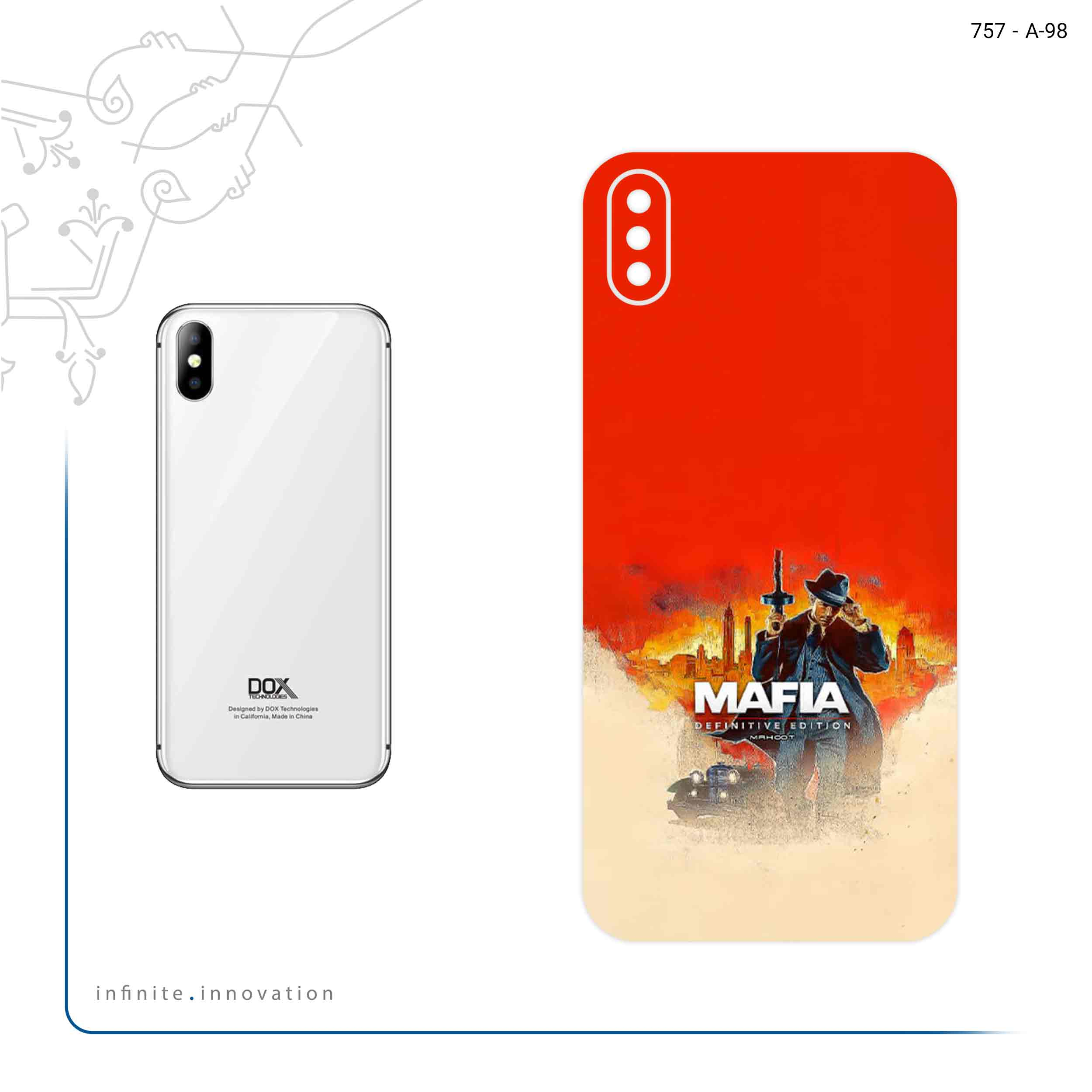 برچسب پوششی ماهوت مدل MAFIA Game Series مناسب برای گوشی موبایل داکس Botlex 2