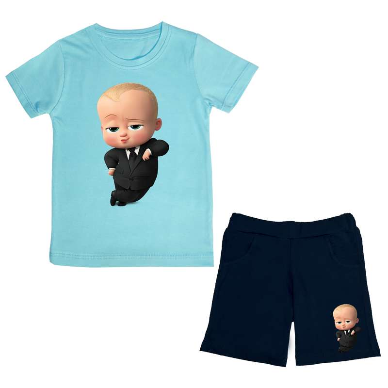 ست تی شرت و شلوارک پسرانه مدل Boss baby BL