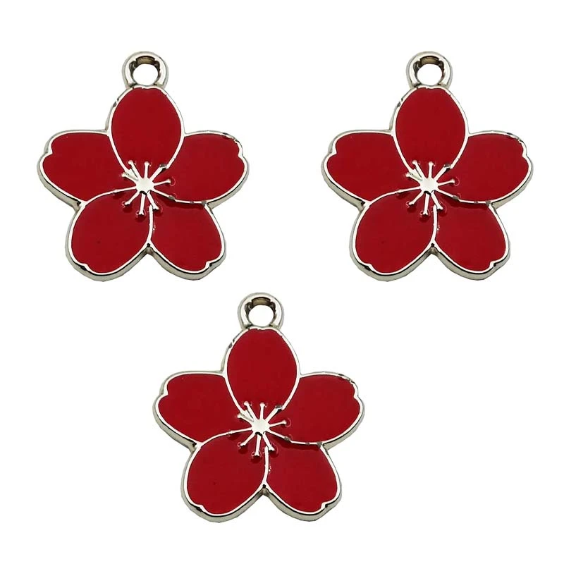 آویز گردنبند دخترانه مدل گل کد 183 بسته 3 عددی