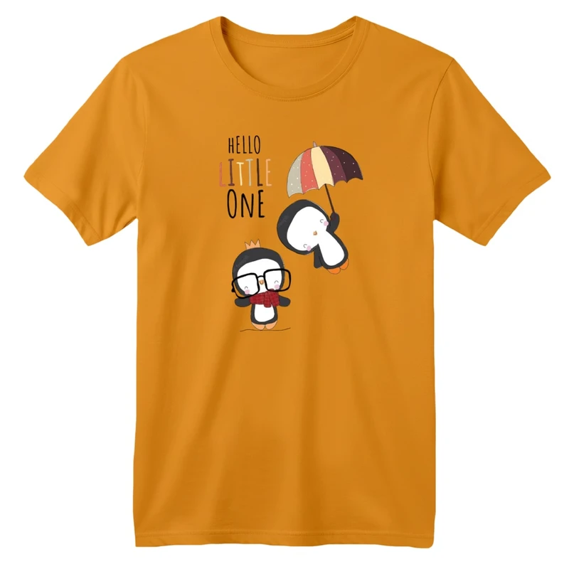 تی‌شرت آستین کوتاه لانگ بچگانه مدل پنگوئن های چتر