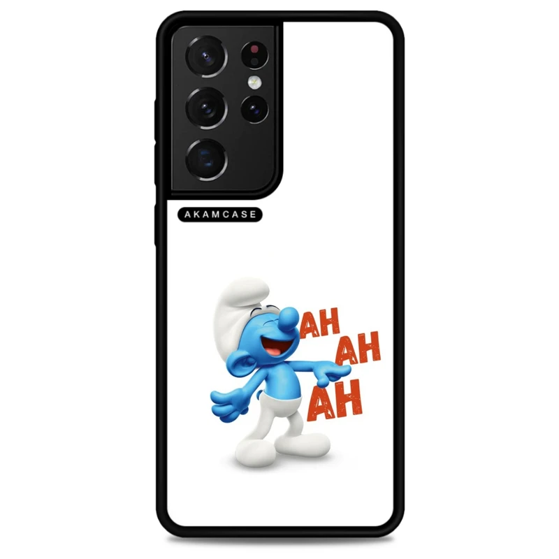 کاور آکام مدل AMC-WSGS21U-SMURFS-5 مناسب برای گوشی موبایل سامسونگ Galaxy S21 Ultra