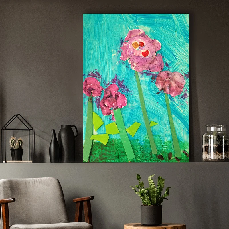 تابلو شاسی گالری استاربوی طرح گل فانتزی مدل Amazing 194