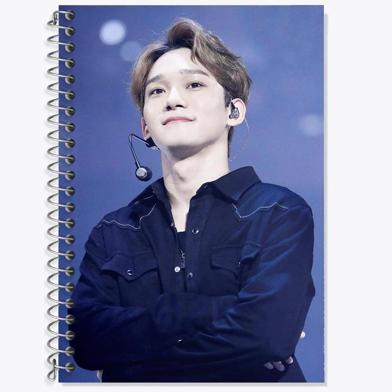 دفتر زبان 50 برگ خندالو مدل دو خط طرح چن گروه اکسو EXO کد 13339