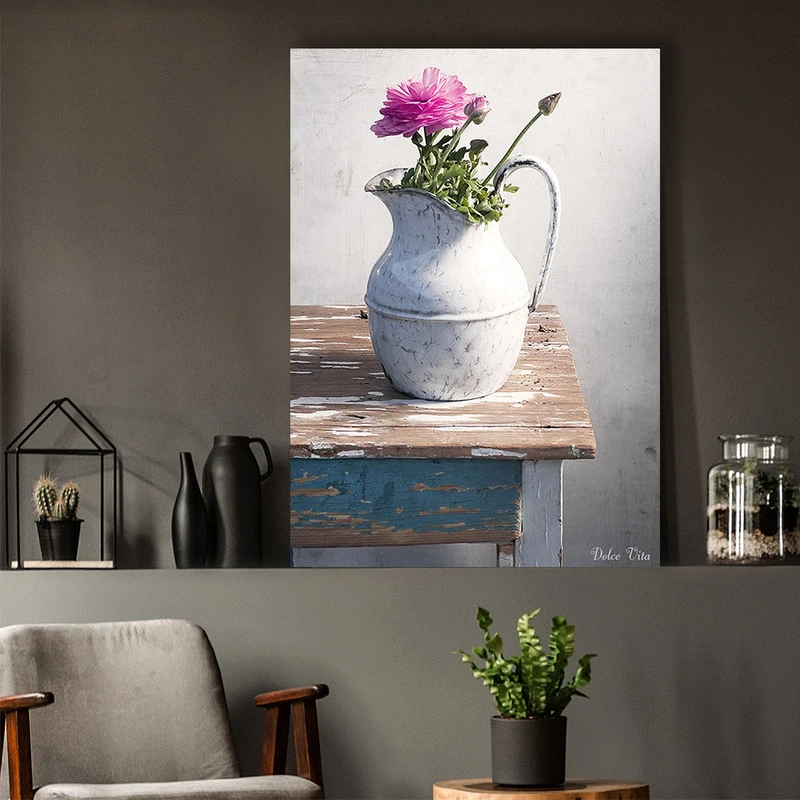 تابلو شاسی گالری استاربوی طرح گل صورتی مدل Amazing 196