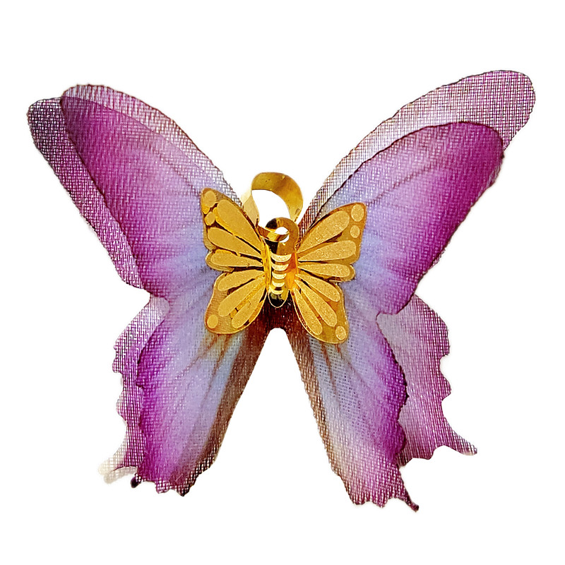 آویز گردنبند طلا 18 عیار زنانه مدل پروانه کادویی کد 88-180