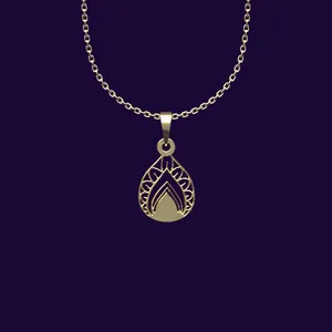 گردنبند طلا 18 عیار زنانه مدوپد مدل هندسی کد CC2-1-1284