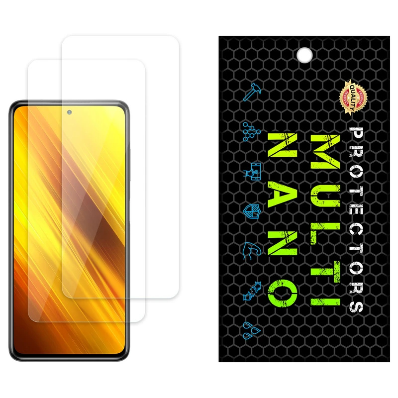 محافظ صفحه نمایش شفاف مولتی نانو مدل X-S2N مناسب برای گوشی موبایل شیائومی Poco X3 NFC بسته دو عددی